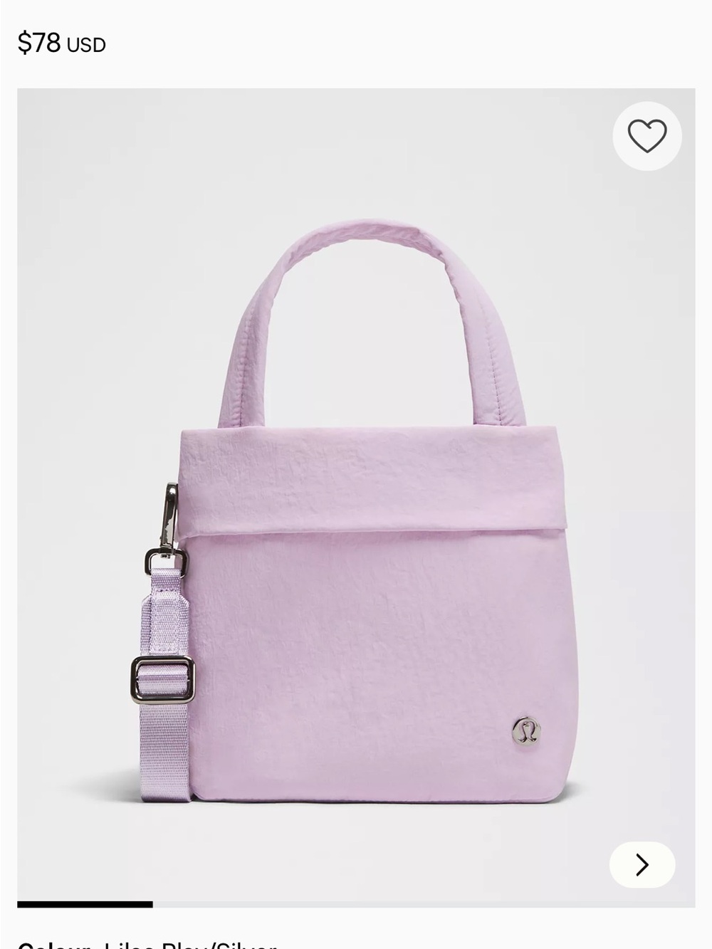 lululemon athletica Light Pink Crossbody Tote Bag - Picture 2 of 3